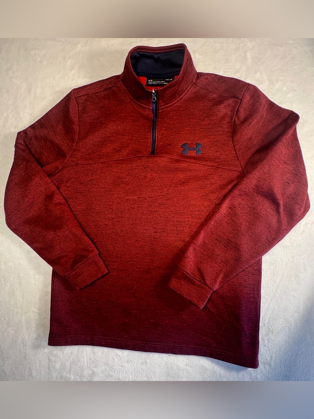 Under Armour Men’s Maroon Heather Quarter-Zip Pullover